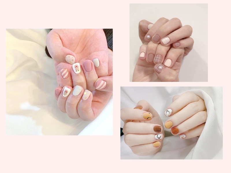 Mẫu nail dễ thương cho móng ngắn