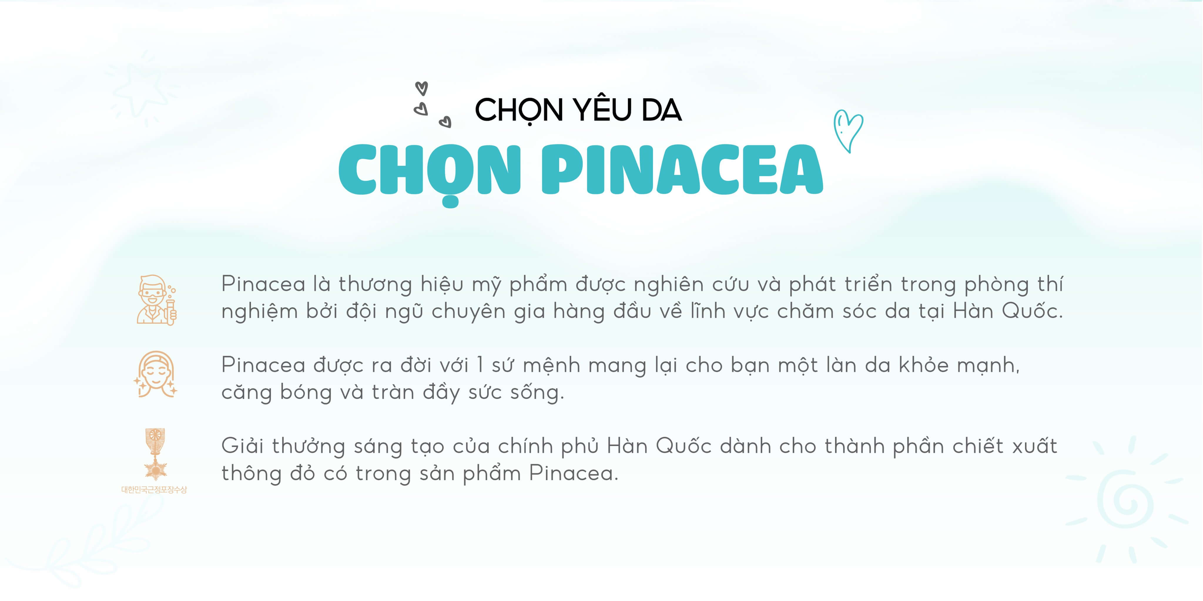 Chọn yêu da, chọn Pinacea