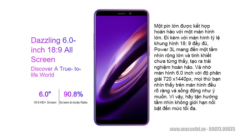 smartphonestore.vn - bán lẻ giá sỉ, online giá tốt điện thoại ulefone power 3l pin khủng chính hãng - 09175.09195
