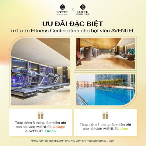 Sepcial Offers from LOTTE Fitness Center to AVENUEL members