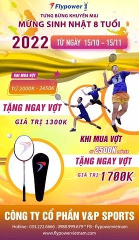 Flypower ngập tràn khuyến mãi mừng sinh nhật 8 tuổi