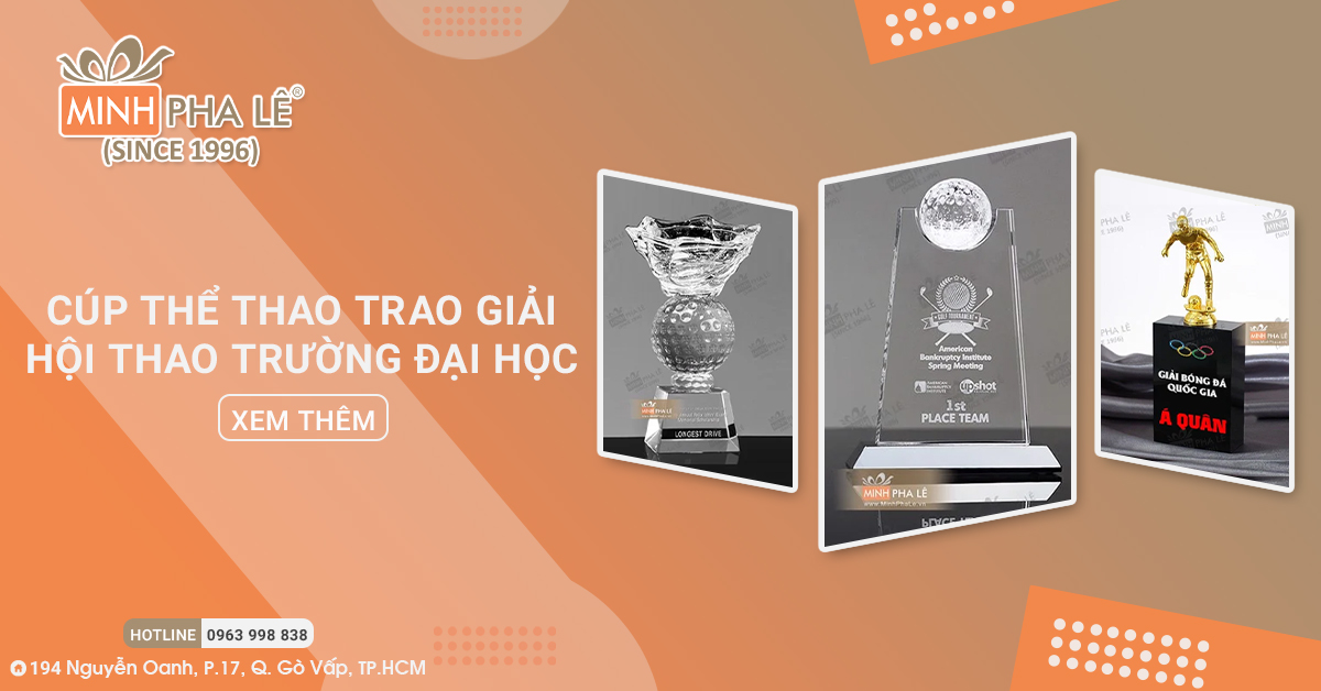 15+ Mẫu Cúp Thể Thao Trao Giải Hội Thao Tại Trường Đại Học