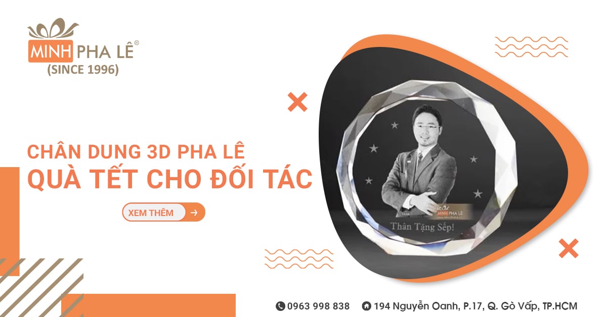 Tặng Chân Dung 3D Pha Lê - Quà Tết Cho Đối Tác