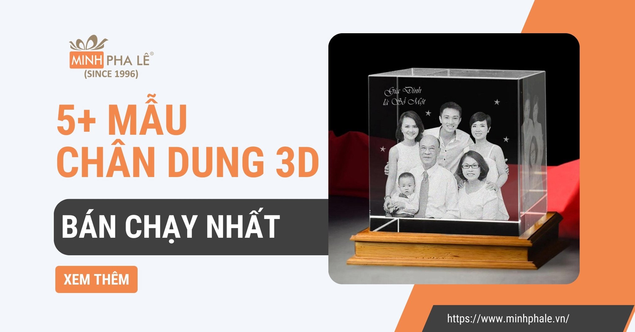 5+ Mẫu Chân Dung 3D Khối Pha Lê Được Lòng Khách Tại Minh Pha Lê