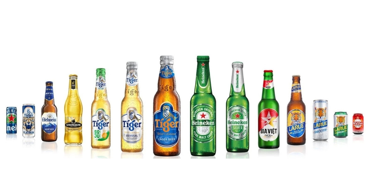 Một số thương hiệu sản phẩm của HEINEKEN Việt Nam