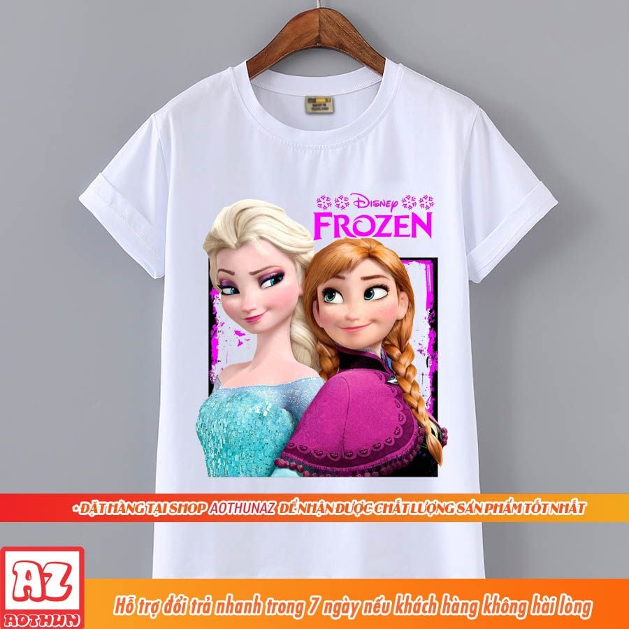 Áo thun bé gái in hình Công chúa băng giá Elsa Frozen - Áo trẻ em M2623