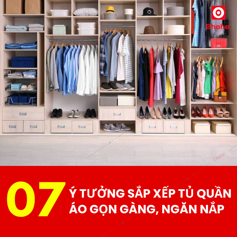 07 Mẹo sắp xếp tủ quần áo gọn gàng, ngăn nắp