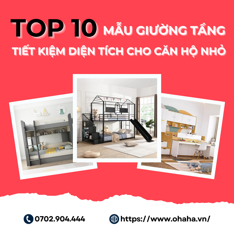 Top 10 mẫu giường tầng đẹp, tiết kiệm diện tích cho căn hộ nhỏ năm 2025