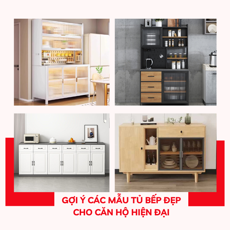 Gợi ý các mẫu tủ bếp đẹp cho căn hộ hiện đại
