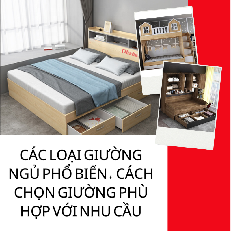 Các loại giường ngủ phổ biến, cách chọn giường phù hợp với nhu cầu
