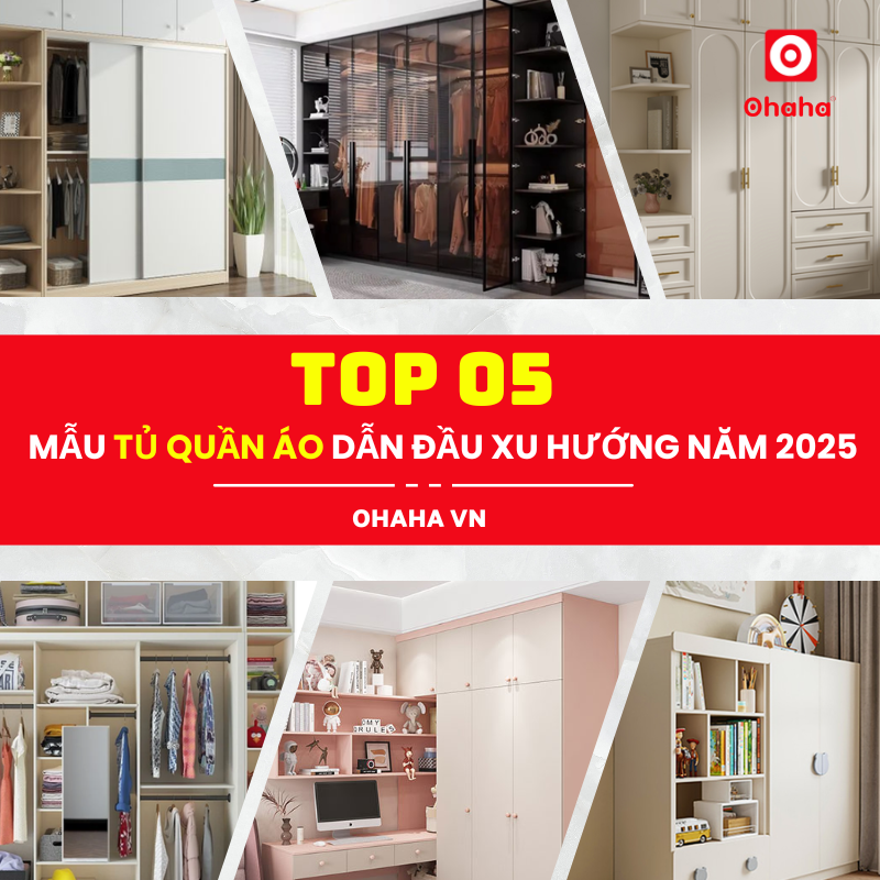 Top 05 mẫu tủ quần áo dẫn đầu xu hướng năm 2025