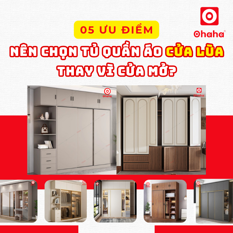 05 ưu điểm nên chọn tủ quần áo cửa lùa thay vì cửa mở?