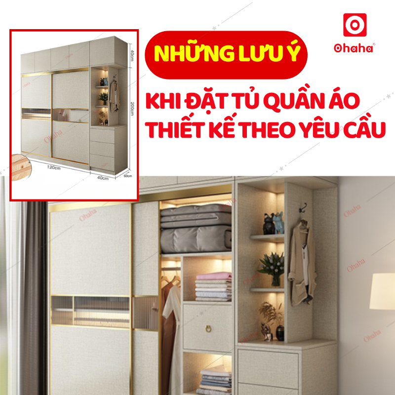 Những lưu ý khi đặt tủ quần áo thiết kế theo yêu cầu!
