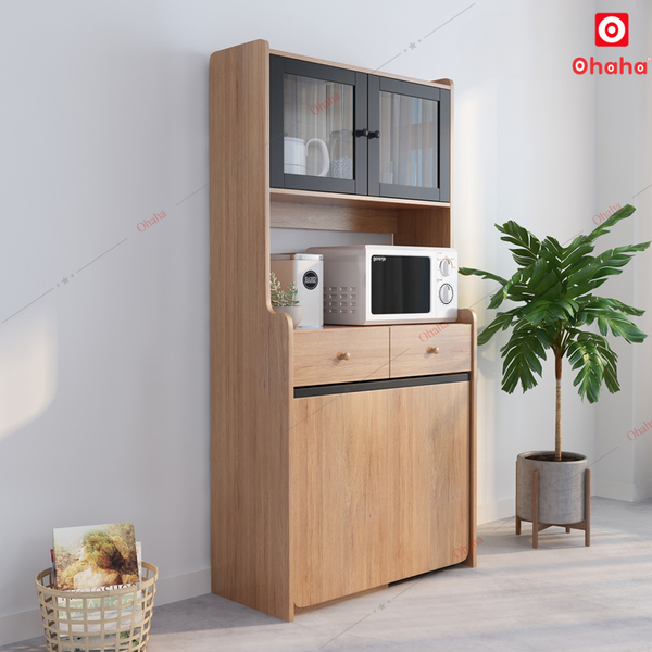 Bộ bàn ăn thông minh xếp gọn kèm hệ tủ đồ - BA028
