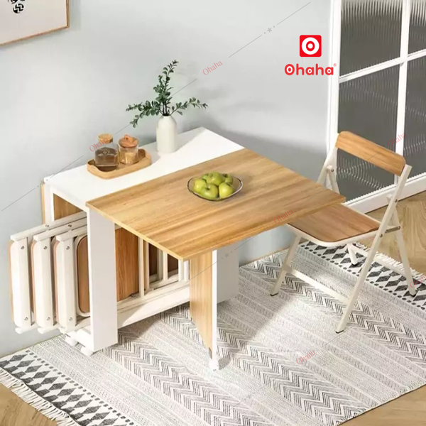 Bàn ăn gấp gọn thông minh có ghế Ohaha - BA034