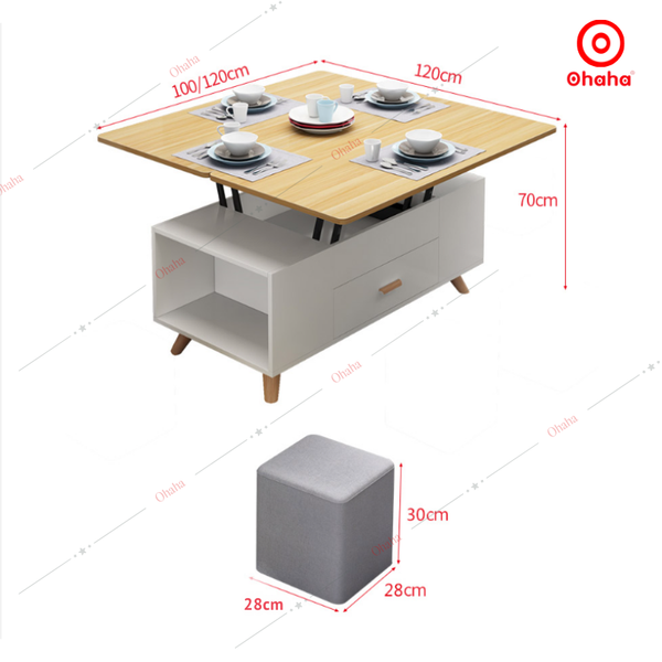 Bàn Ăn Xếp Gọn Đa Năng 3 Trong 1 Ohaha - BDN002