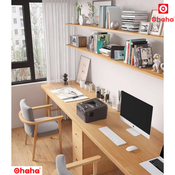 Bàn Học Đôi Cho Bé Kết Hợp Kệ Đa Năng OHAHA - BH005