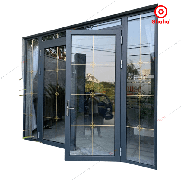 Cửa đi nhôm xingfa mở quay 4 cánh CNXF008