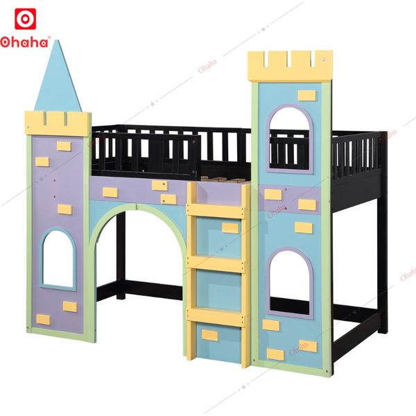 Giường tầng sắt lầu đài Ohaha - GTS045