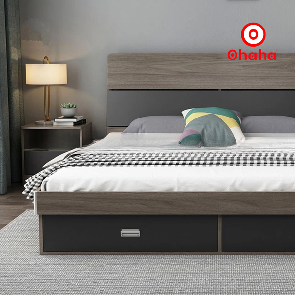Giường ngủ gỗ công nghiệp cao cấp Ohaha - GC011