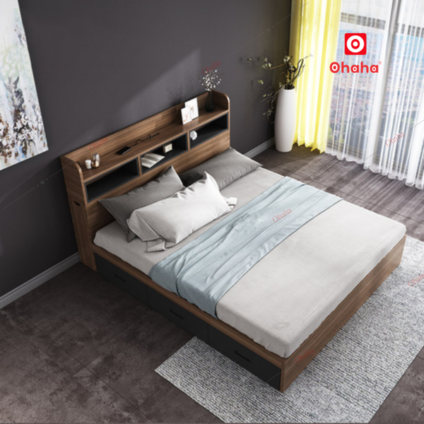Giường ngủ gỗ công nghiệp Ohaha - GC059