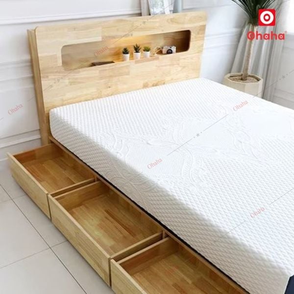 Giường ngủ gỗ tự nhiên cao cấp Ohaha GGTN006
