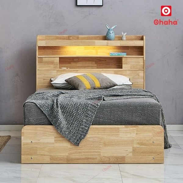 Giường ngủ gỗ tự nhiên cao cấp Ohaha GGTN008
