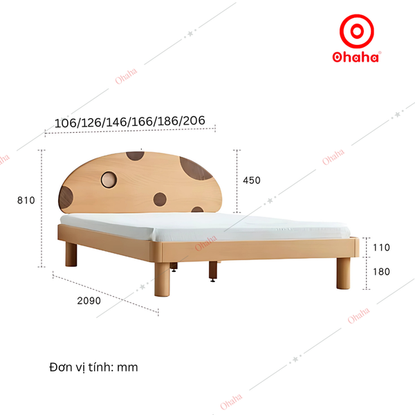 Giường tầng hiện đại hình cây nấm cho bé Ohaha - GTE012