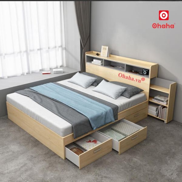 Giường ngủ gỗ công nghiệp OHAHA GC034