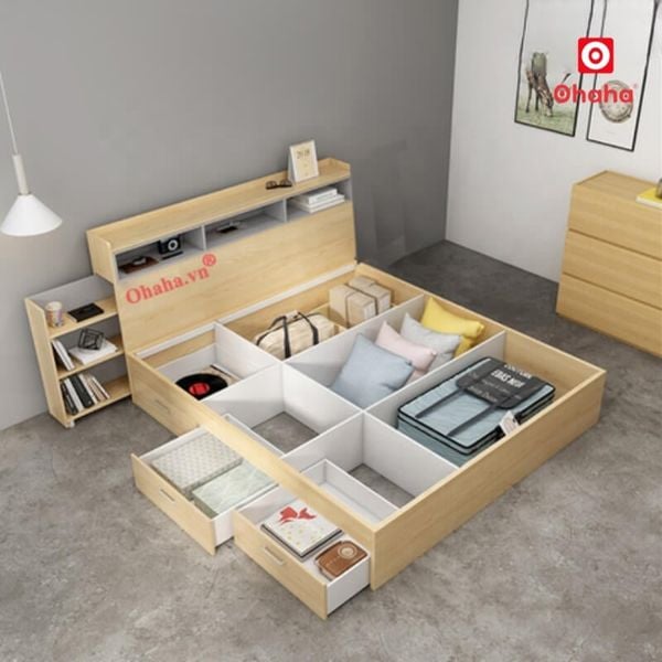 Giường ngủ gỗ công nghiệp OHAHA GC034