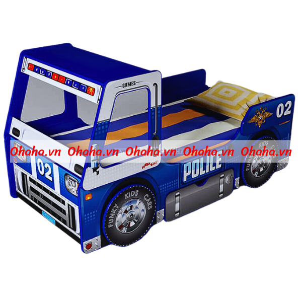 Giường ngủ hiện đại hình xe cảnh sát cho bé Ohaha - GTE005