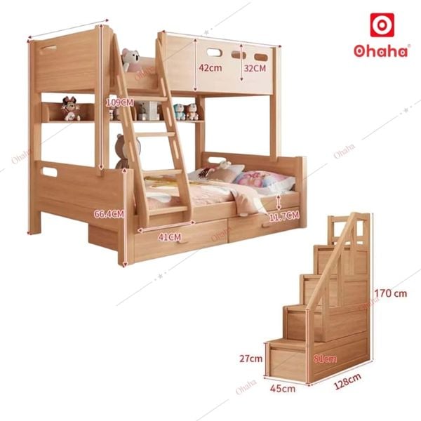 Giường tầng cao cấp Ohaha GT004