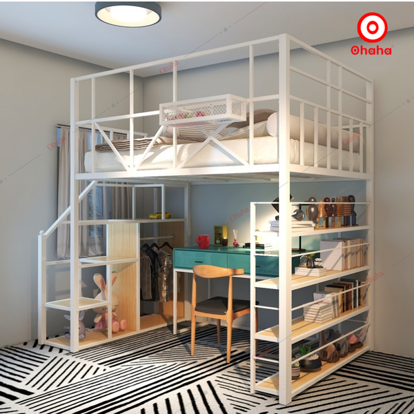 Giường tầng thông minh khung sắt Ohaha - GTS043