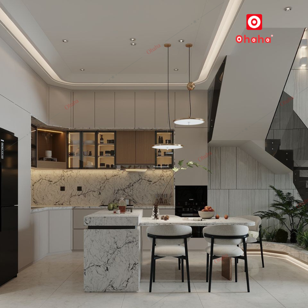 Thiết Kế Nội Thất Nhà Phố Cao Cấp Ohaha - TKNP-OH003