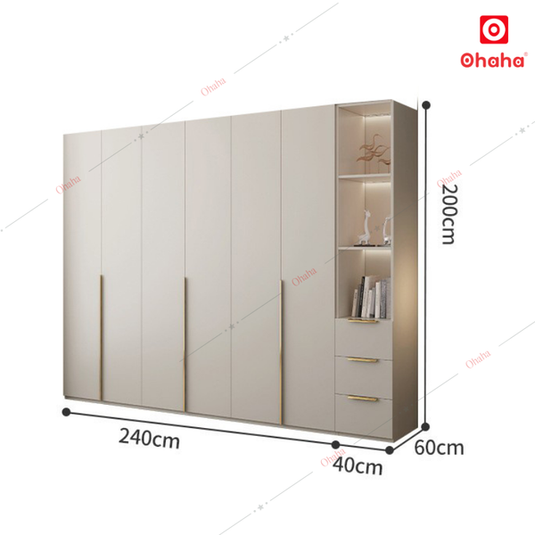 Tủ quần áo gỗ công nghiệp hiện đại Ohaha - HĐ025