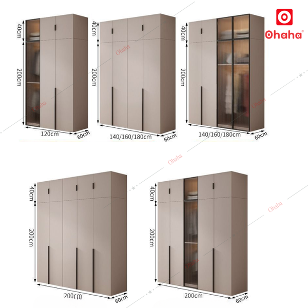 Tủ quần áo gỗ công nghiệp hiện đại Ohaha - HĐ026