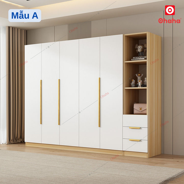 Tủ quần áo gỗ công nghiệp hiện đại Ohaha - HD027