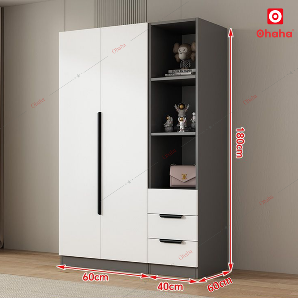 Tủ quần áo gỗ công nghiệp hiện đại Ohaha - HD027