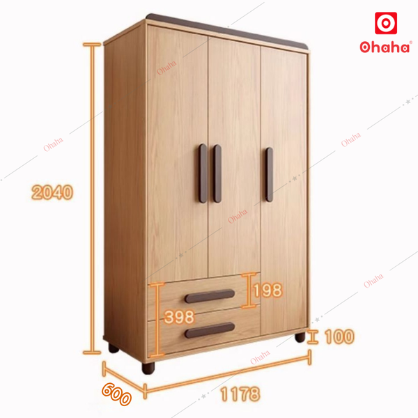 Tủ quần áo gỗ công nghiệp hiện đại Ohaha - HD024