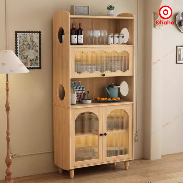 Tủ bếp gỗ MDF phong cách cổ điển Ohaha - TB052