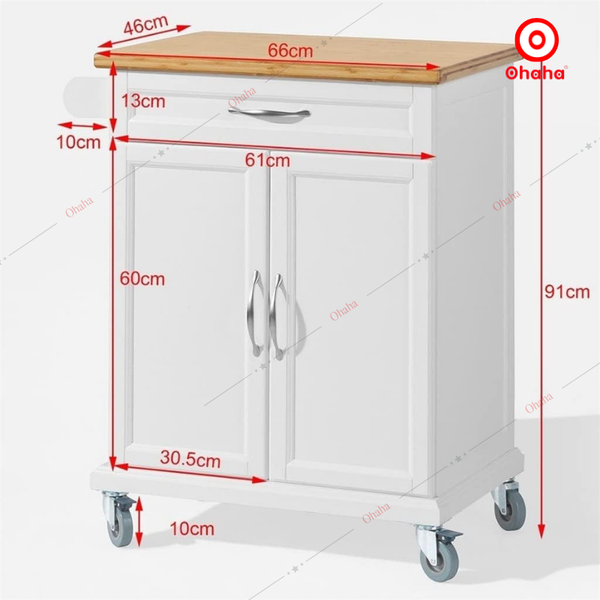 Tủ bếp mini kèm bánh xe - TB069