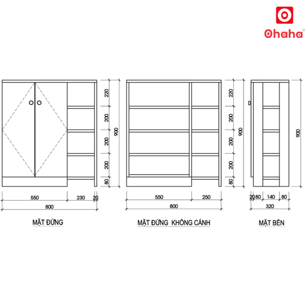 Tủ giày thông minh nhiều ngăn tiện dụng Ohaha - TG035