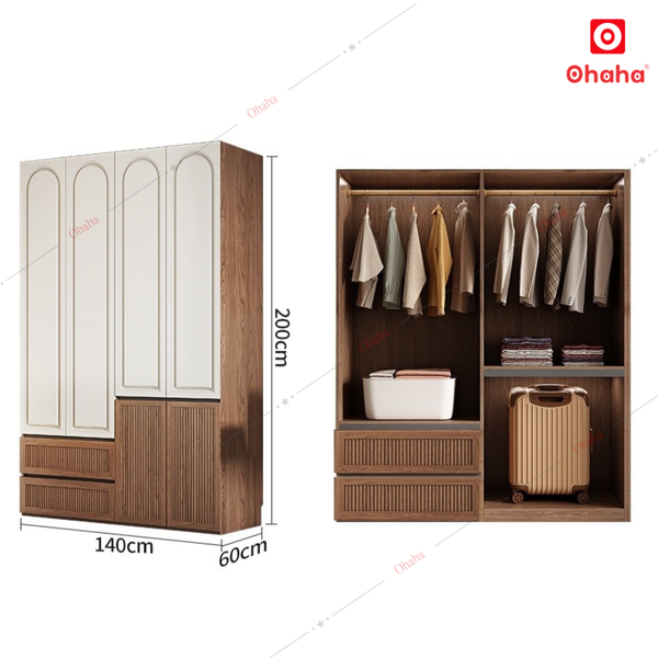 Tủ quần áo gỗ công nghiệp cao cấp Ohaha - TACC20
