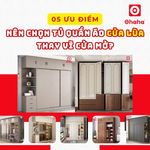 05 ưu điểm nên chọn tủ quần áo cửa lùa thay vì cửa mở?