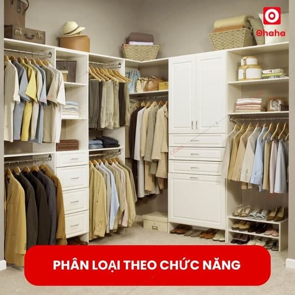 Sắp xếp tủ quần áo gọn gàng, ngăn nắp
