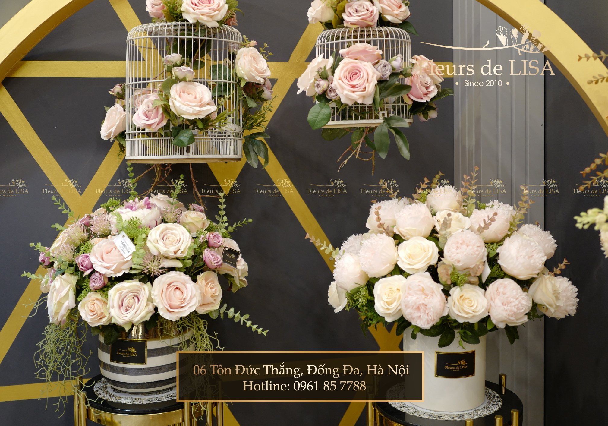 Trang trí văn phòng với mẫu hoa hồng lụa tuyệt đẹp của Fleurs de ...