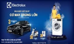 Mua máy giặt Electrolux trúng xe Mercedes, Vespa, Máy sấy