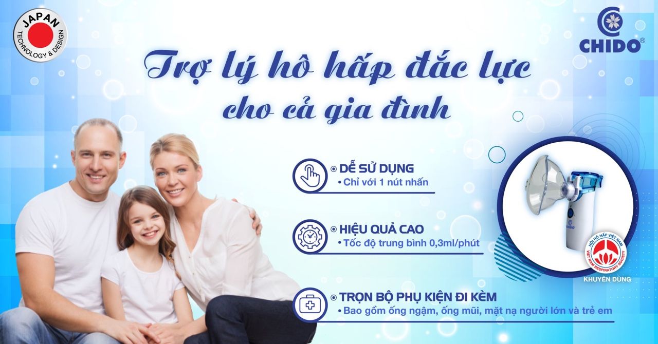 Máy xông khí dung CHIDO vệ sinh mũi họng cho trẻ