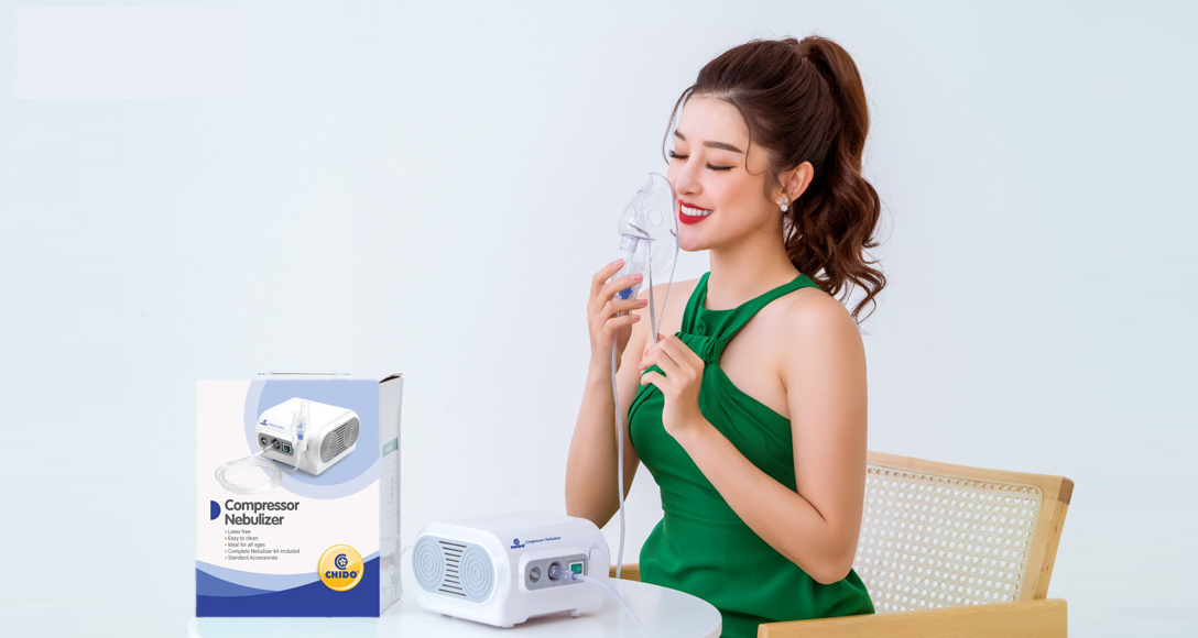 Trị liệu hô hấp không cần dùng thuốc kháng sinh bằng máy xông khí dung CHIDO