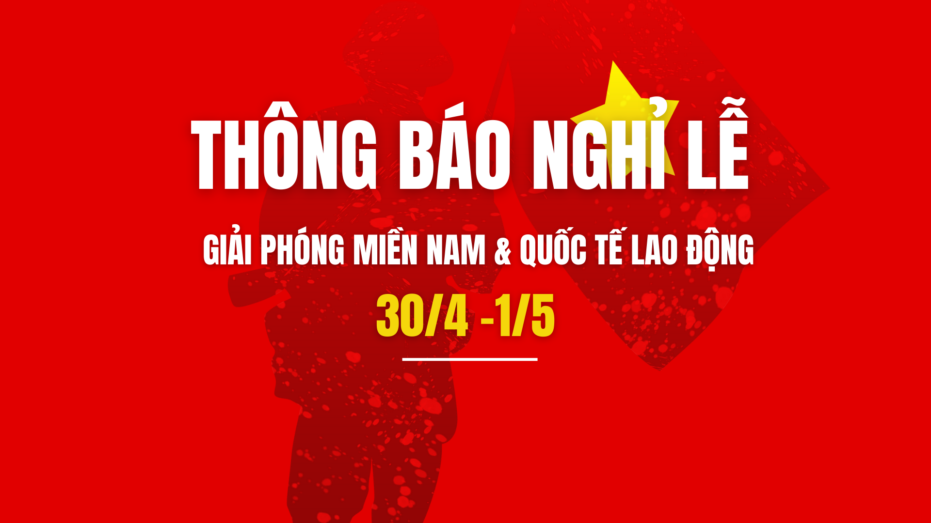 CHIDO VIỆT NAM thông báo nghỉ lễ 30/4 – 1/5